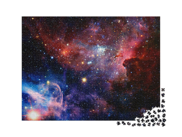Puzzle 2000 pezzi „Scena dell'universo, con stelle e galassie nello spazio“