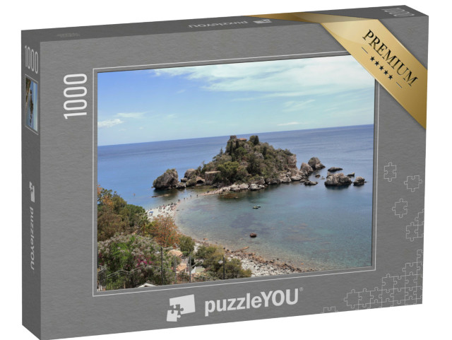 Puzzle 1000 pezzi „Isola Bella a Taormina, Sicilia, Italia. L'Isola Bella è una piccola isola vicino a Taormina“