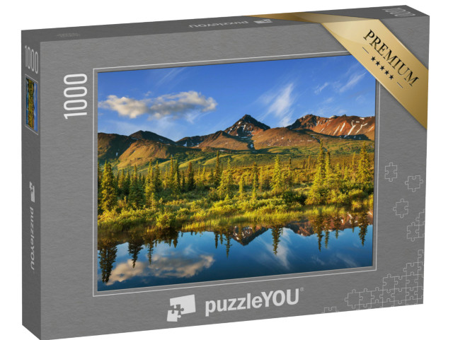 Puzzle 1000 pezzi „Lago calmo nella tundra, Alaska“