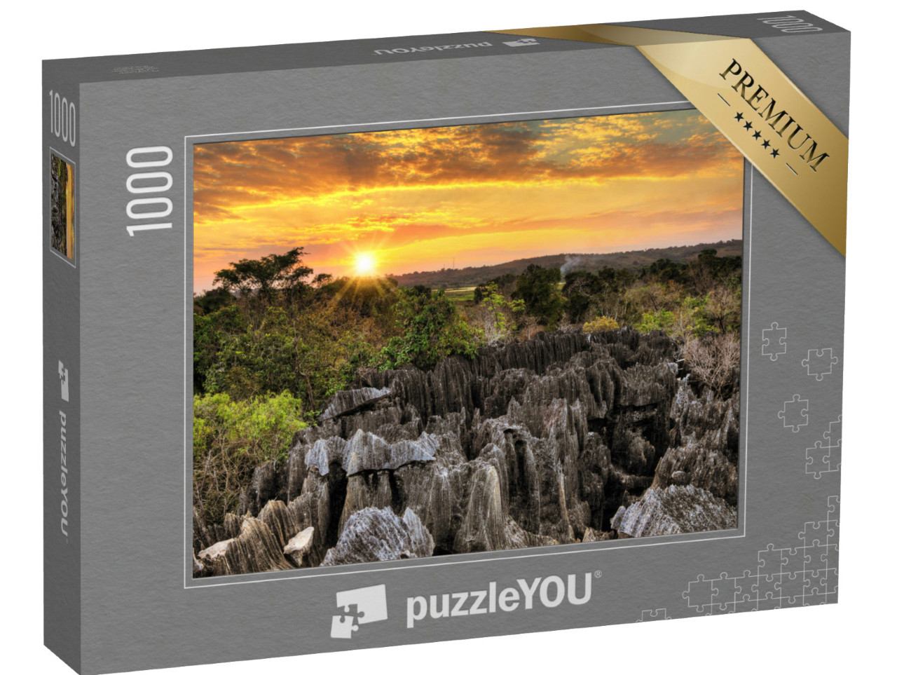 Puzzle 1000 pezzi „Geografia unica nel Parco Nazionale Tsingy de Bemaraha, Madagascar“
