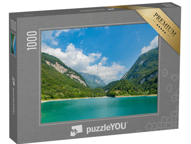 Puzzle 1000 pezzi „Il bellissimo lago di Tenno nel Tretino, Italia“