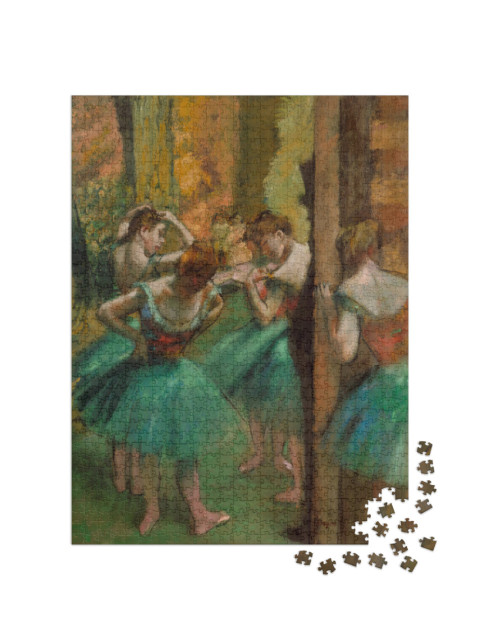 Puzzle 1000 pezzi „Edgar Degas - Ballerina, rosa e verde“