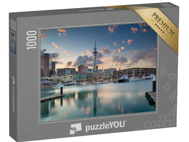 Puzzle 1000 pezzi „Lo skyline di Auckland all'alba, Nuova Zelanda“
