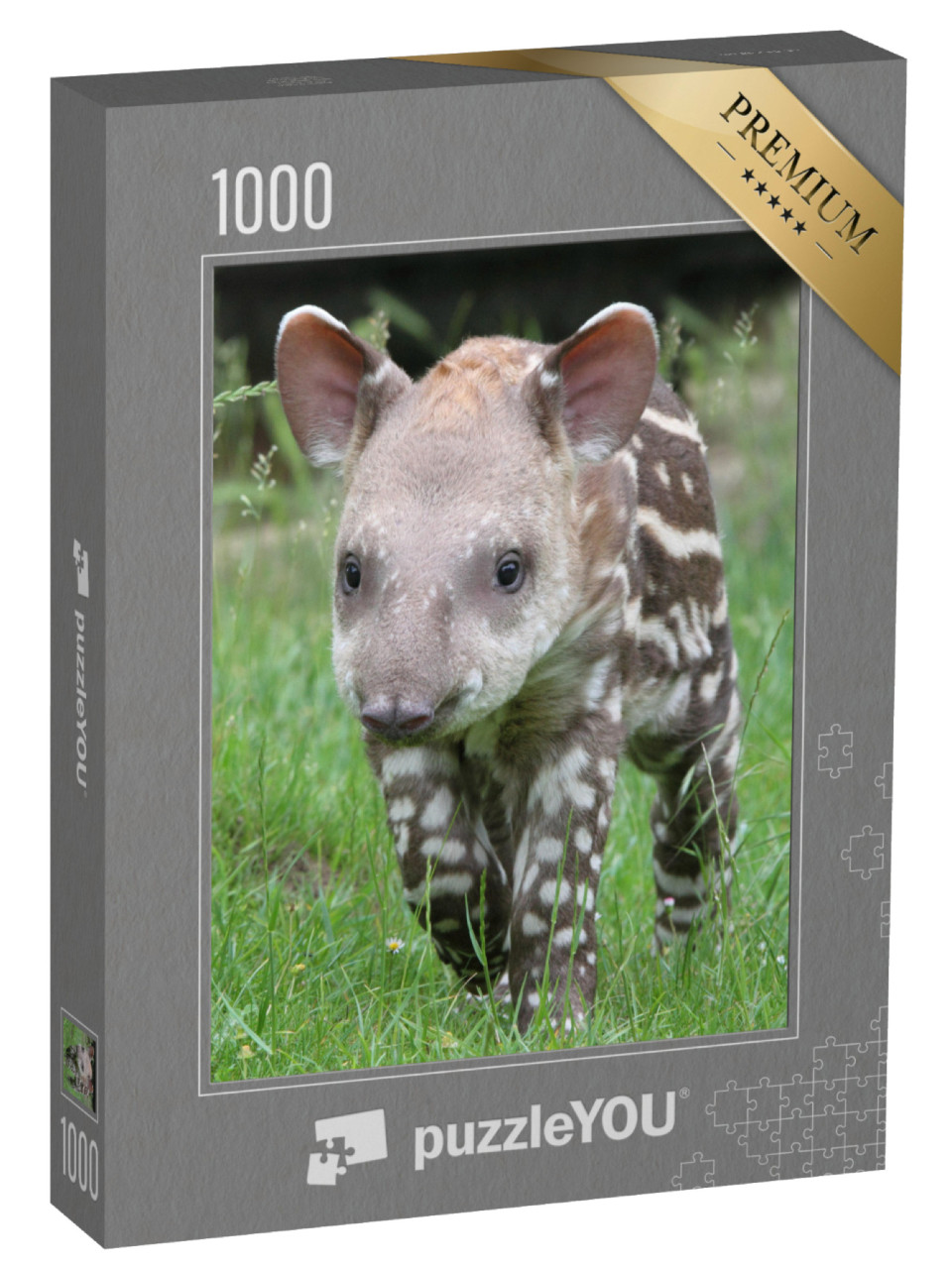 Puzzle 1000 pezzi „Tapiro nell'erba verde“