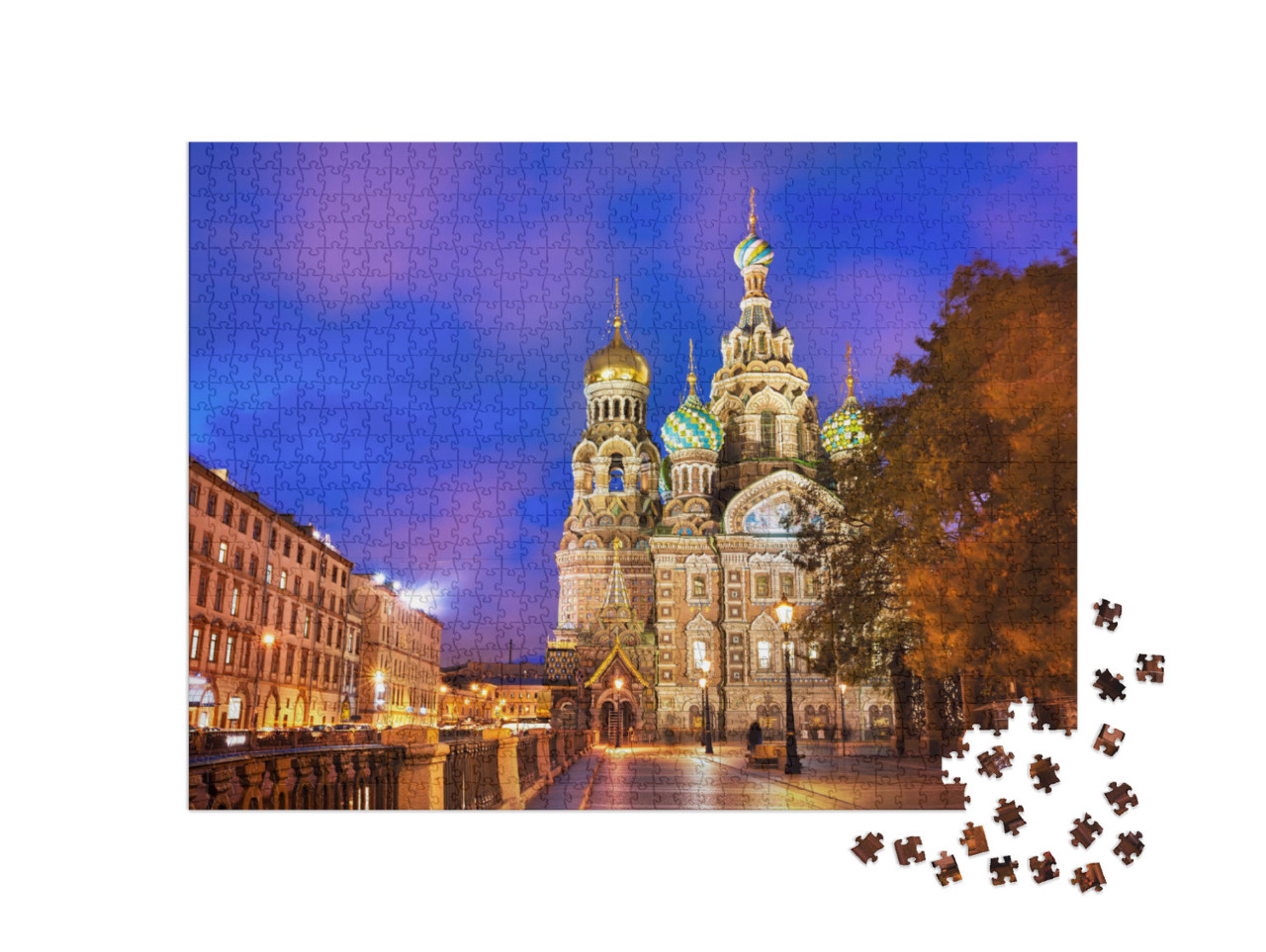 Puzzle 1000 pezzi „Chiesa della Resurrezione di Cristo, San Pietroburgo, Russia“