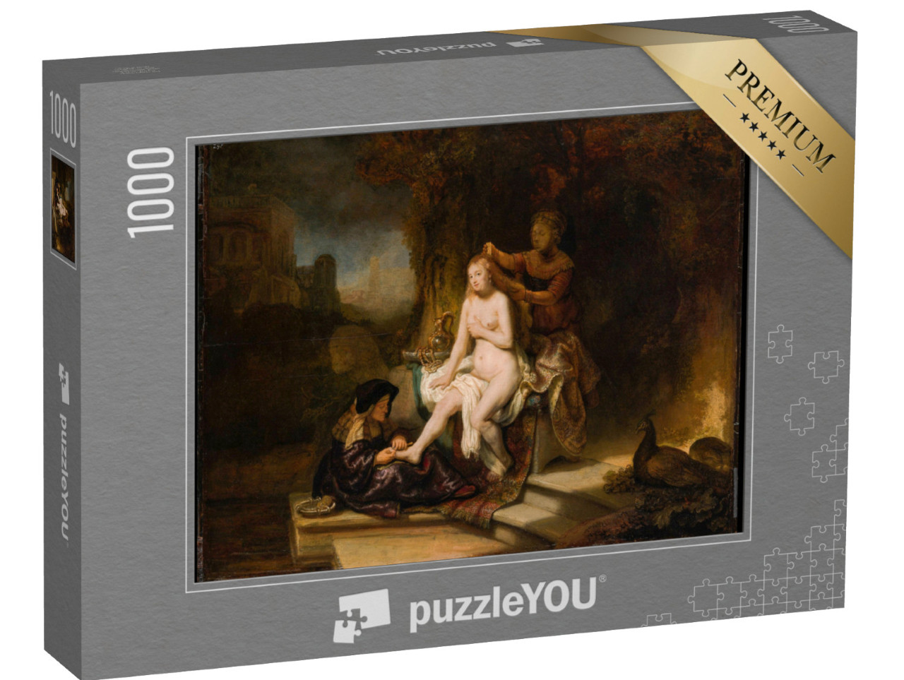 Puzzle 1000 pezzi „Rembrandt - La toilette di Betsabea“