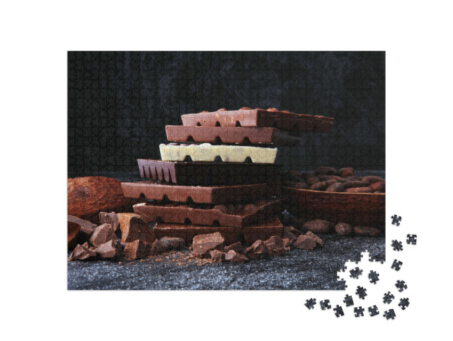 Puzzle 1000 pezzi „Una torre di delizioso cioccolato“
