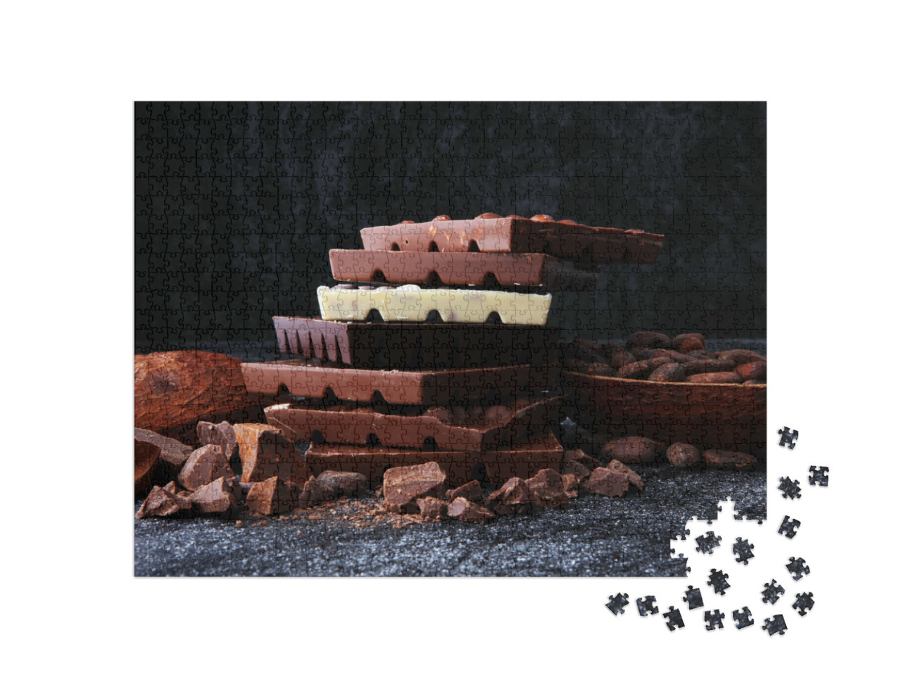 Puzzle 1000 pezzi „Una torre di delizioso cioccolato“