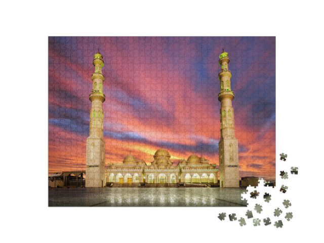 Puzzle 1000 pezzi „L'alba sulla moschea di Hurghada, Egitto“