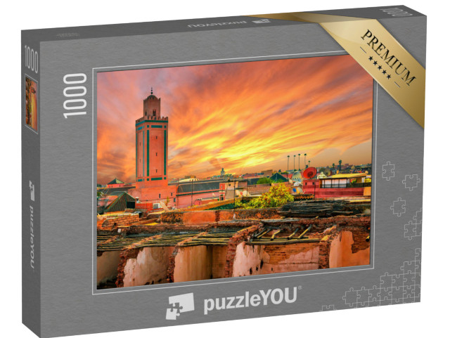 Puzzle 1000 pezzi „Tramonto su Marrakech, Marocco“