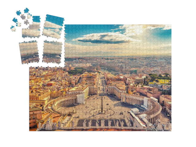 SMART SORTED® | Puzzle 1000 pezzi „Piazza San Pietro in Vaticano, Roma“