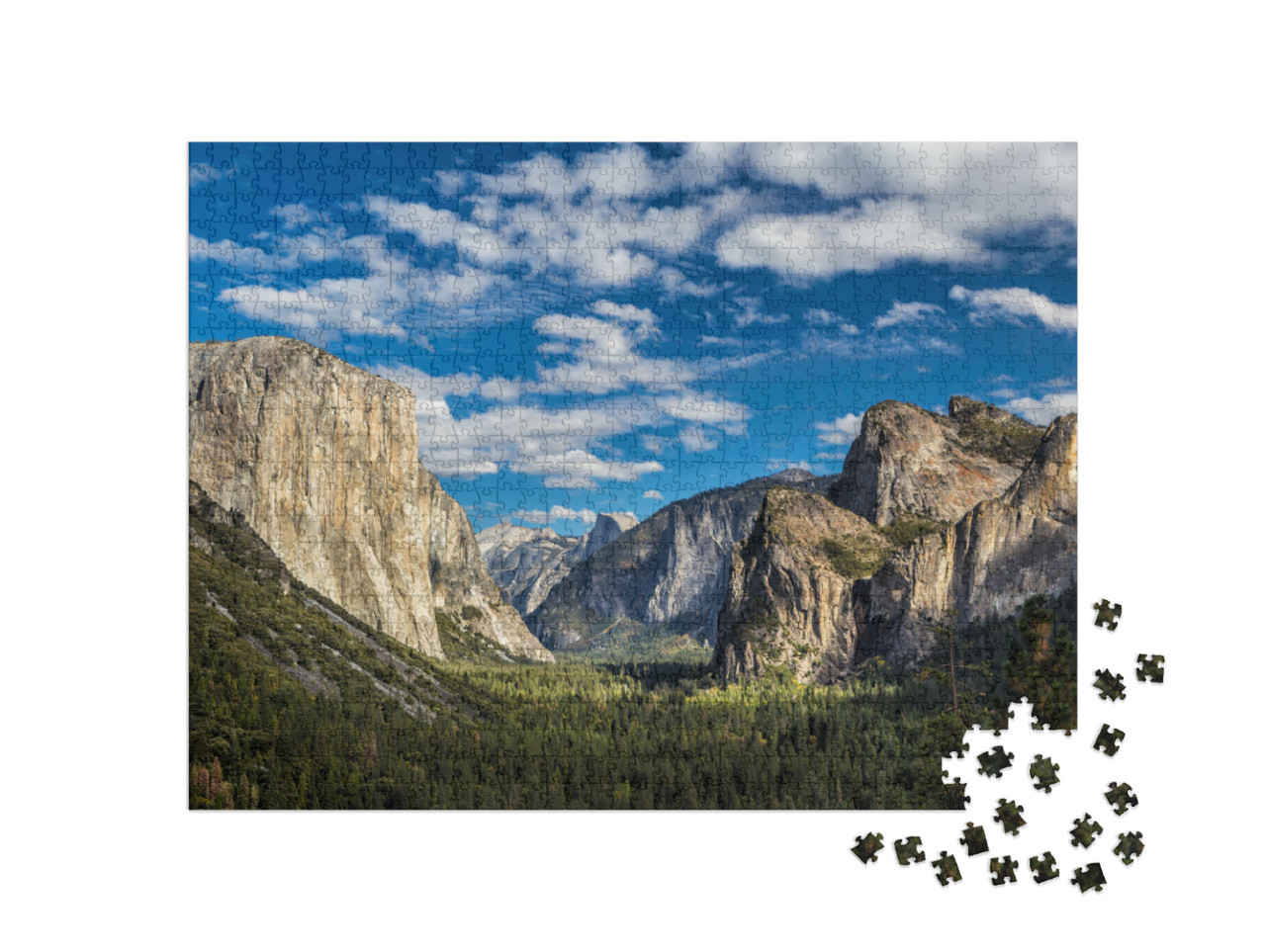 Puzzle 1000 pezzi „Il selvaggio Parco Nazionale dello Yosemite, USA“