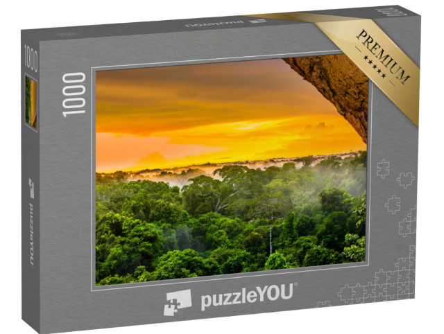 Puzzle 1000 pezzi „Tramonto nella foresta amazzonica, Brasile“