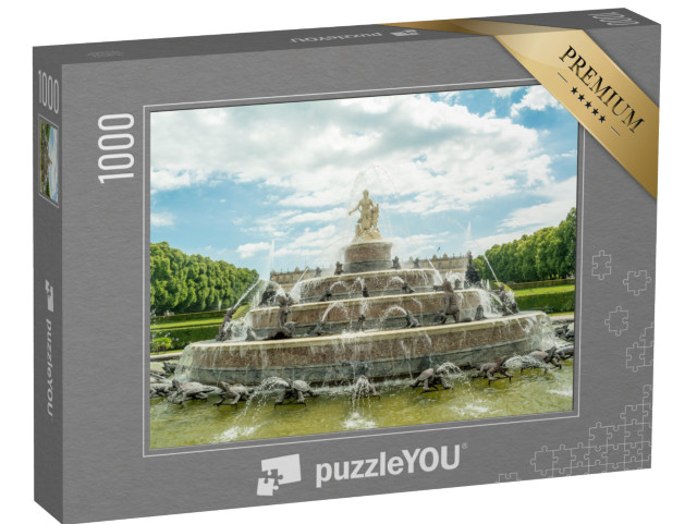 Puzzle 1000 pezzi „Fontana del castello di Re Ludwig sulla Herreninsel, Chiemsee, Germania“