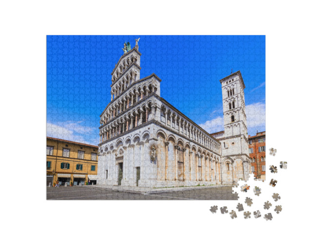 Puzzle 1000 pezzi „Lucca, Toscana, Italia. Chiesa di San Michele in Foro.“