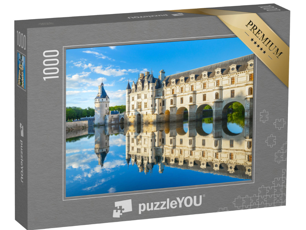 Puzzle 1000 pezzi „Chateau de Chenonceau nella Valle della Loira in Francia“