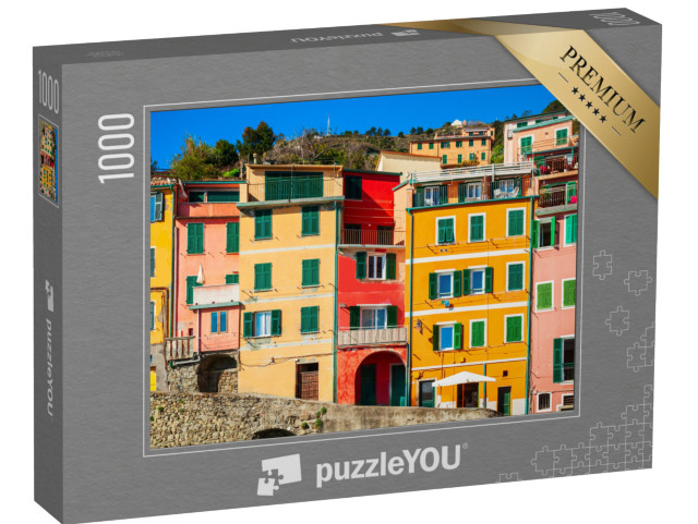 Puzzle 1000 pezzi „Riomaggiore, piccolo centro del Parco Nazionale delle Cinque Terre, Liguria“