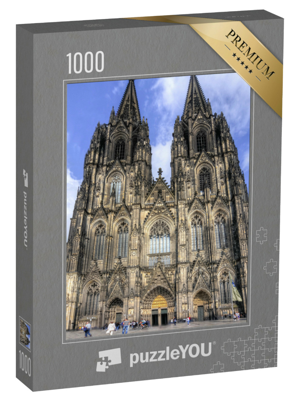 Puzzle 1000 pezzi „Vista frontale della Cattedrale di Colonia“