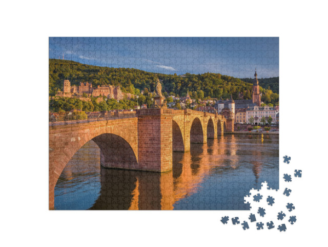 Puzzle 1000 pezzi „Heidelberg al tramonto“