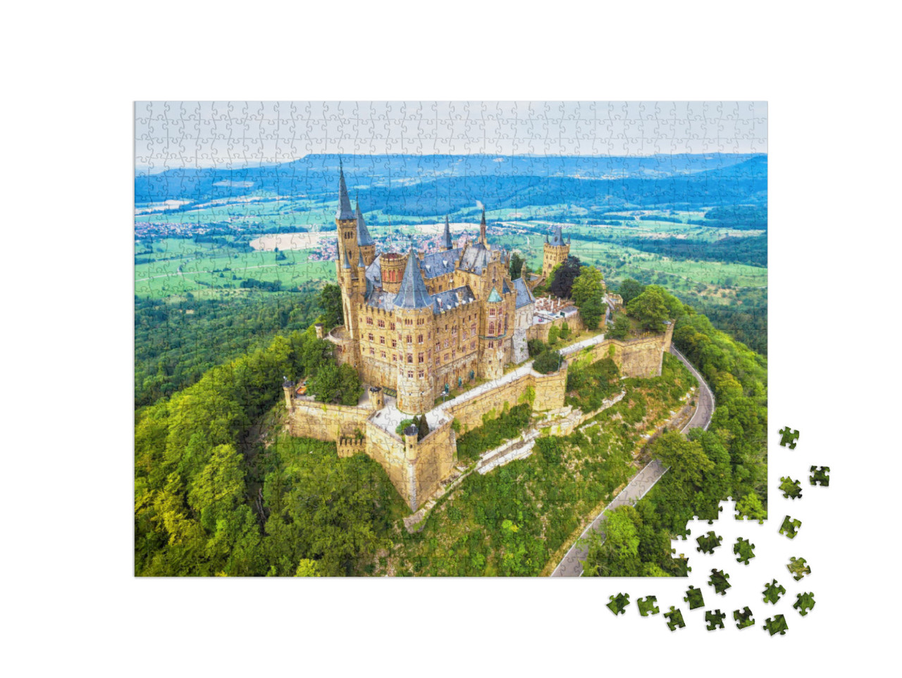 Puzzle 1000 pezzi „Il castello degli Hohenzollern nel Giura Svevo“