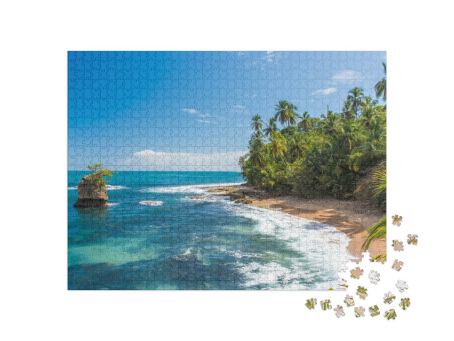 Puzzle 1000 pezzi „Spiaggia caraibica di Manzanillo vicino a Puerto Viejo, Costa Rica“