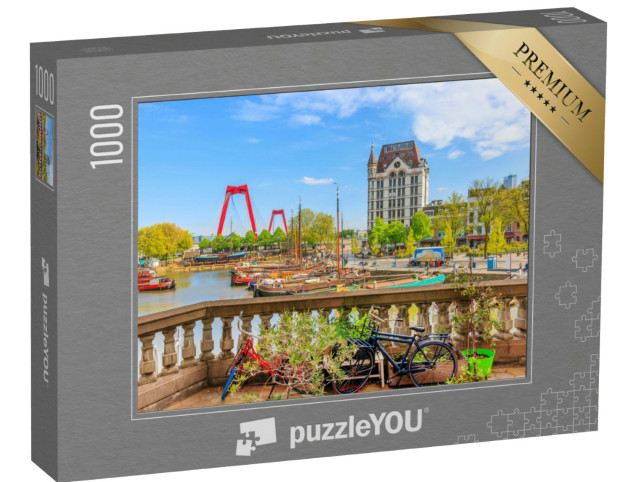 Puzzle 1000 pezzi „Vista sull'Oude Haven di Rotterdam“