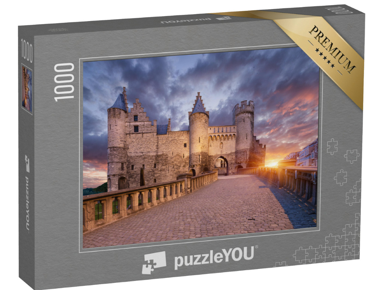 Puzzle 1000 pezzi „Castello monumentale di Anversa, Belgio“