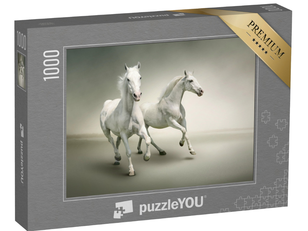 Puzzle 1000 pezzi „Cavalli bianchi“