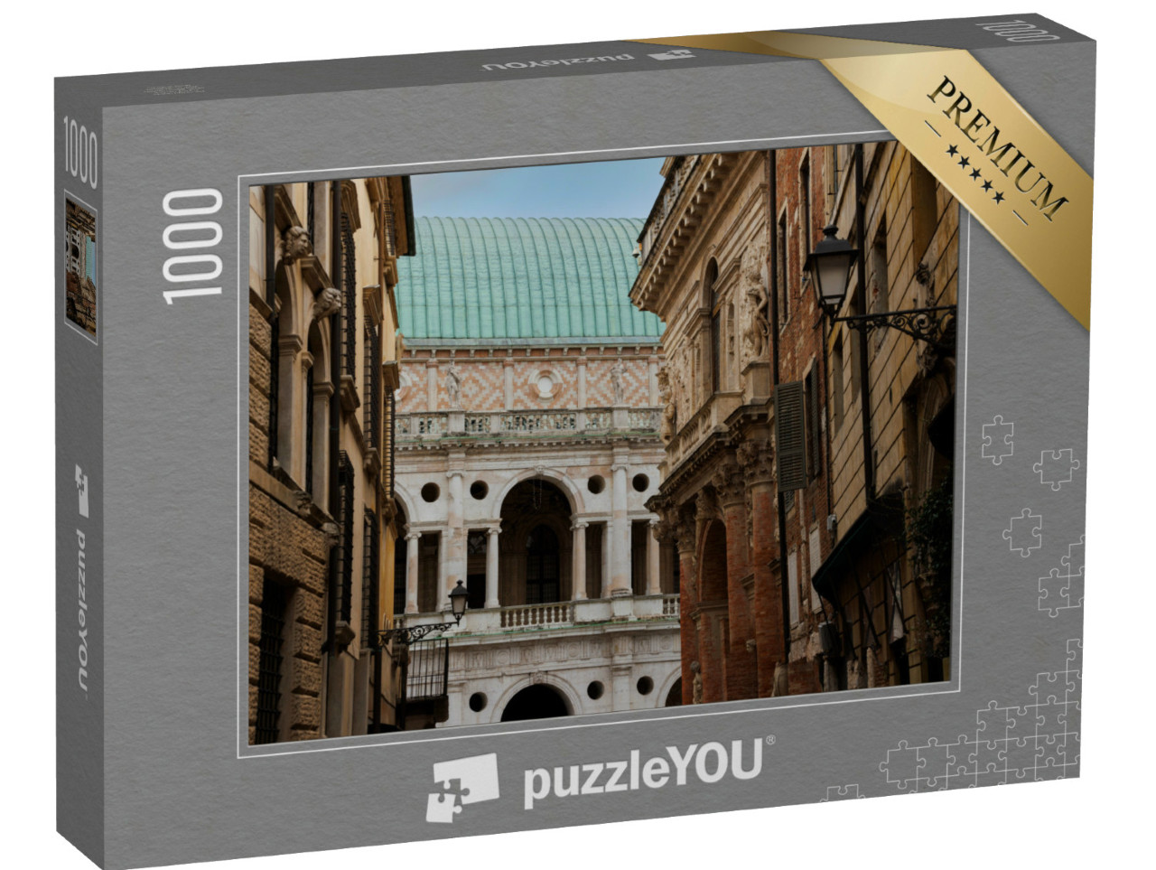 Puzzle 1000 pezzi „Veduta di Vicenza con uno scorcio della Basilica Palladiana, Italia“