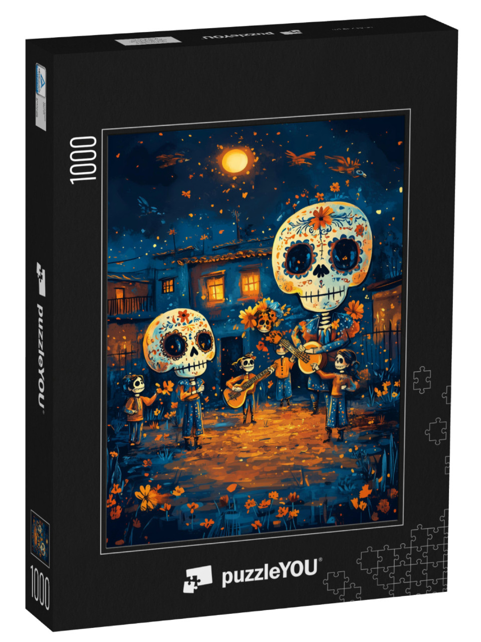 Puzzle 1000 pezzi „Concerto di Halloween con teschio“