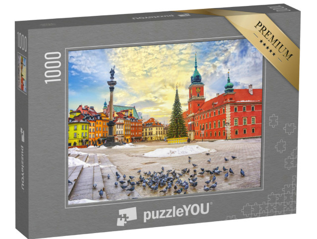 Puzzle 1000 pezzi „Il centro storico di Varsavia con il castello, la colonna di Sigismondo e le case cittadine“
