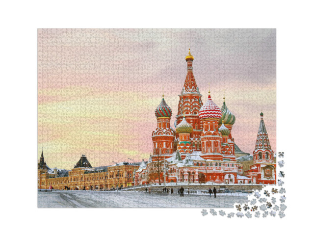 Puzzle 2000 pezzi „Piazza Rossa con vista sulla Cattedrale di San Basilio“