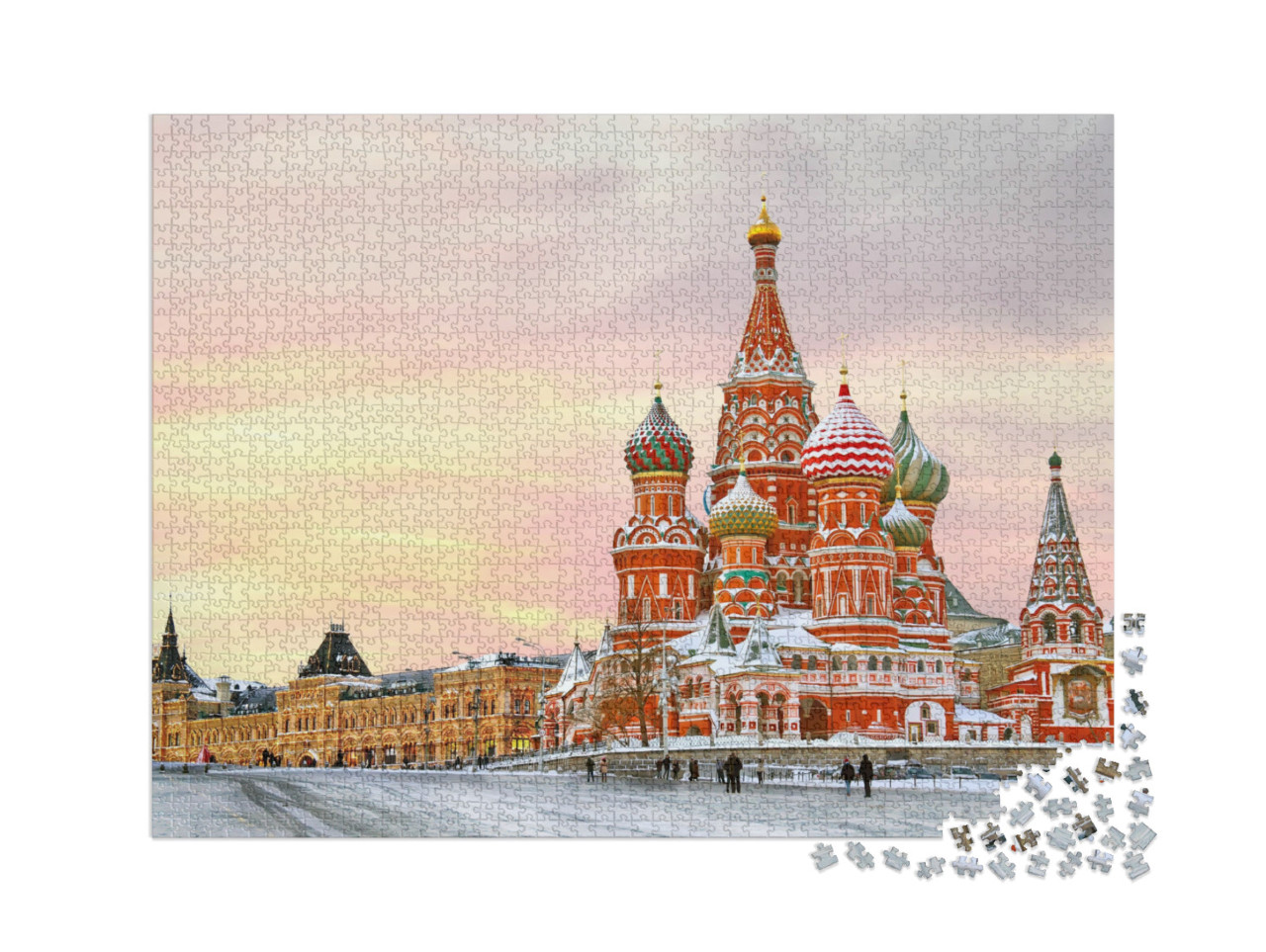 Puzzle 2000 pezzi „Piazza Rossa con vista sulla Cattedrale di San Basilio“
