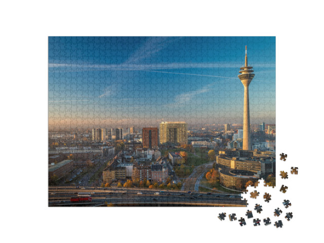 Puzzle 1000 pezzi „Torre televisiva di Düsseldorf, Germania“