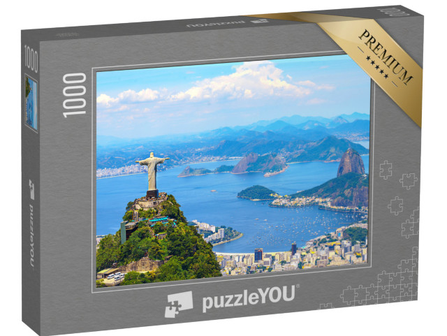 Puzzle 1000 pezzi „Veduta aerea di Rio de Janeiro con il Cristo Redentor, Brasile“