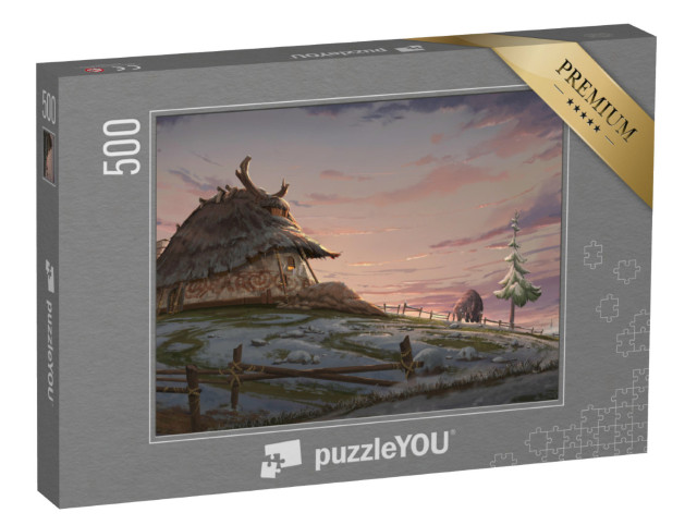 Puzzle 500 pezzi „La casa colonica di un tempo“