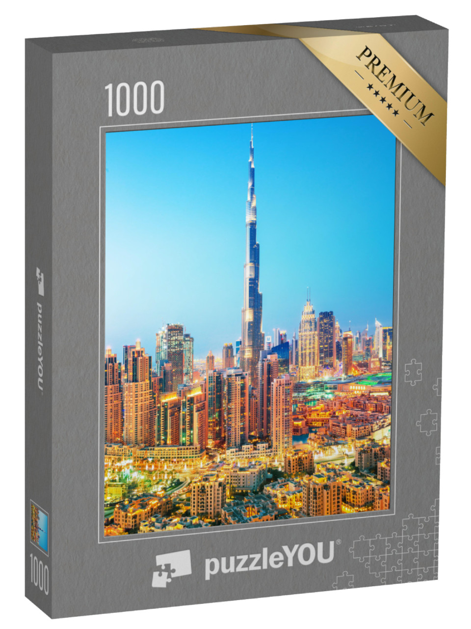 Puzzle 1000 pezzi „Lo skyline di Dubai con il Burj Khalifa“