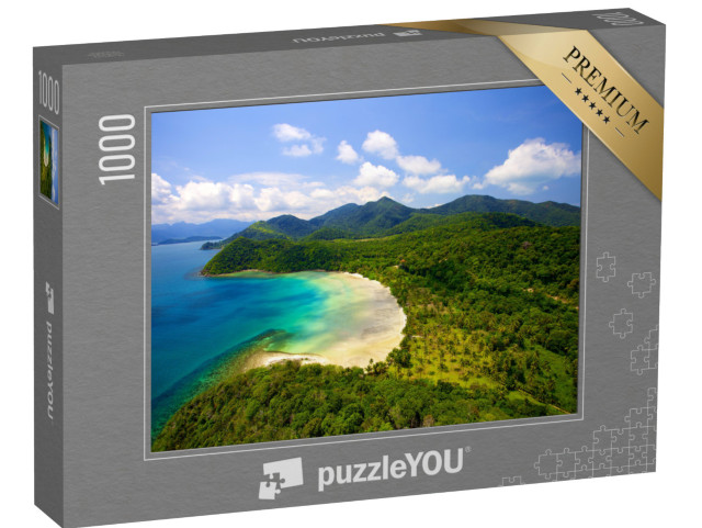 Puzzle 1000 pezzi „Veduta aerea della spiaggia tropicale di Ko Chang, Thailandia“