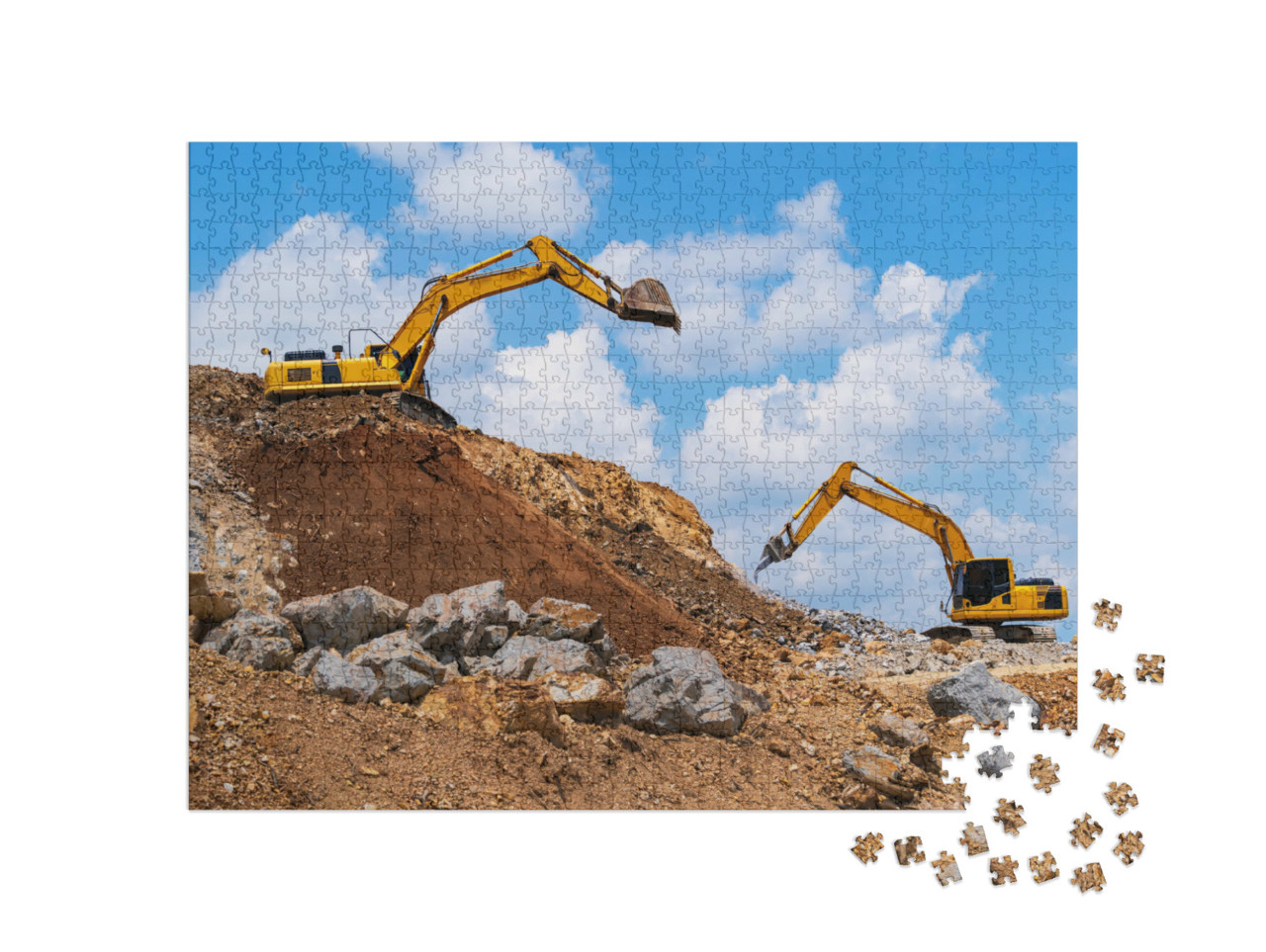 Puzzle 1000 pezzi „Escavatori e frantoi“