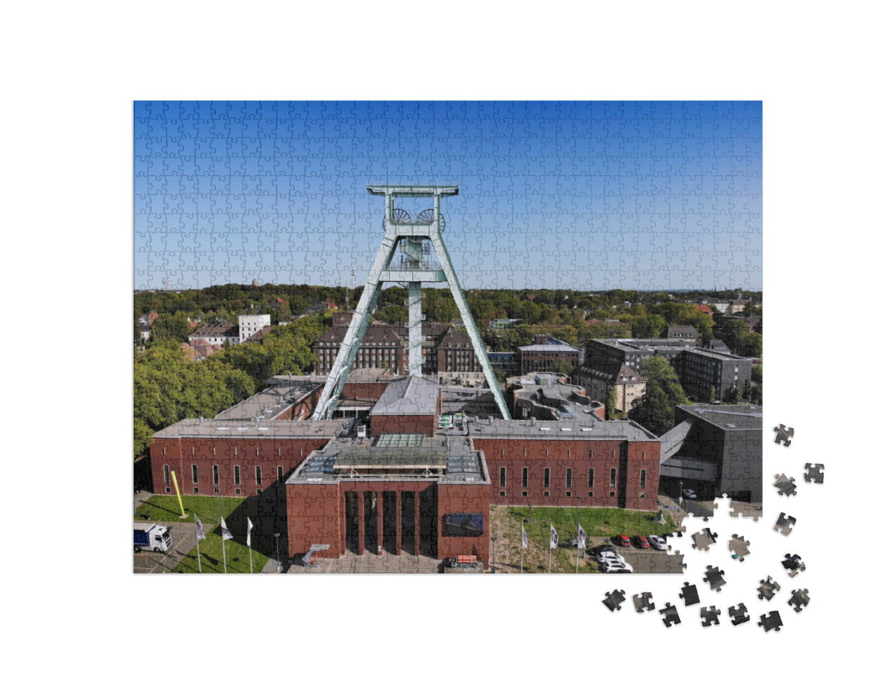Puzzle 1000 pezzi „Città di Bochum: patrimonio industriale con l'ex miniera, Germania“