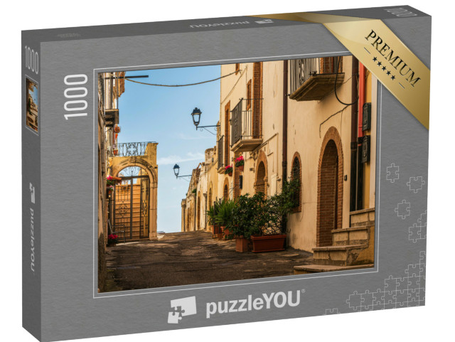 Puzzle 1000 pezzi „vicolo all'interno del villaggio di ferrandina, matera“