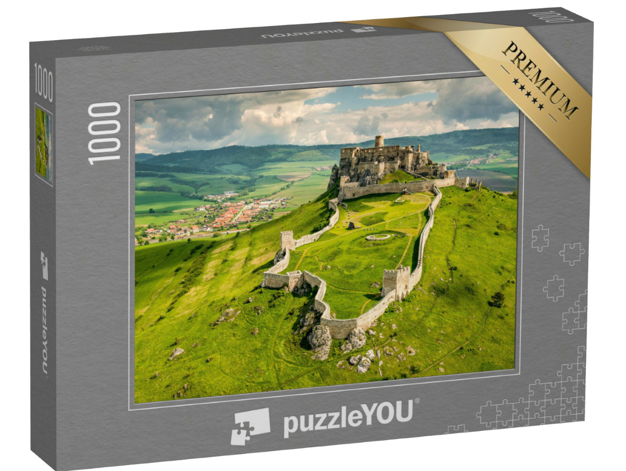 Puzzle 1000 pezzi „Castello di Spiš, secondo castello più grande dell'Europa centrale, Slovacchia“