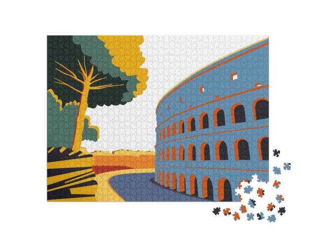 Puzzle 1000 pezzi „Archi di Roma, Italia. Architettura italiana. Città antica.“
