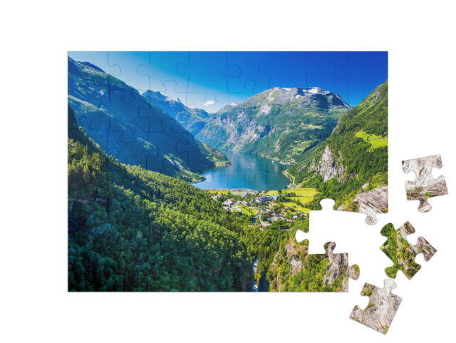 Puzzle 48 pezzi „Geirangerfjord in Norvegia“