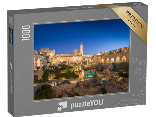 Puzzle 1000 pezzi „Gerusalemme: i giardini archeologici del Museo della Città di Davide in serata“