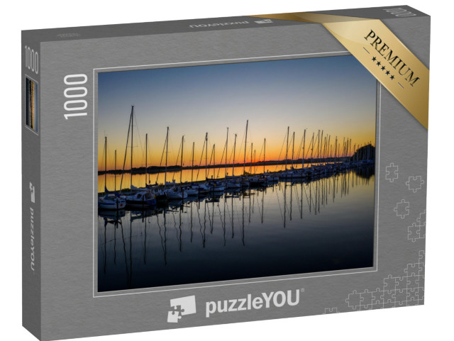Puzzle 1000 pezzi „Sera sul porto di Fehmarn, Germania“