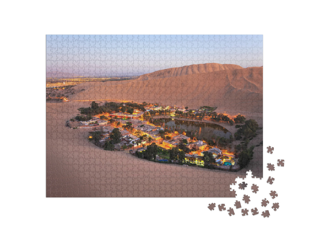 Puzzle 1000 pezzi „Deserto di Atacama, Oasi di Huacachina, Perù“