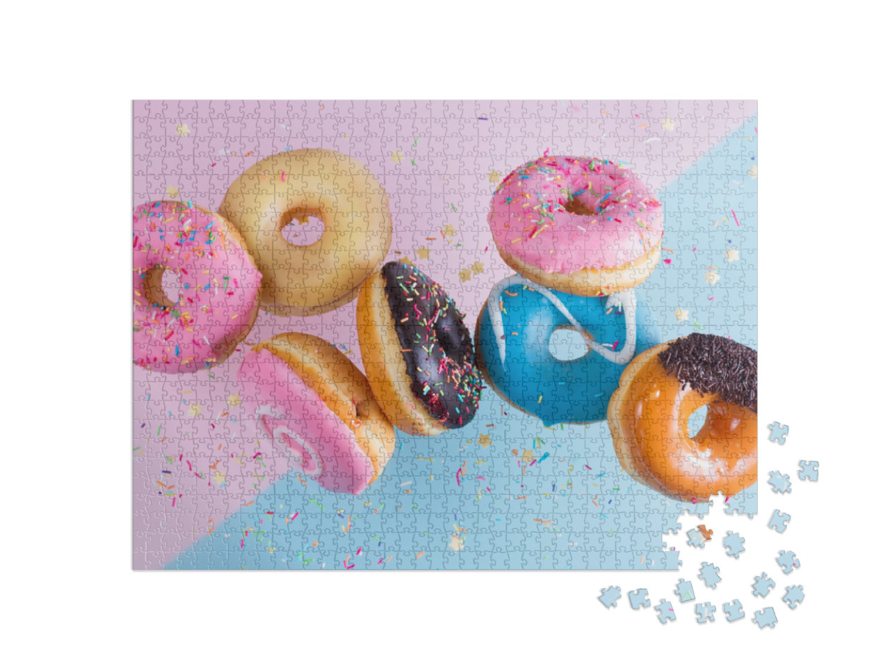 Puzzle 1000 pezzi „Ciambelle volanti“
