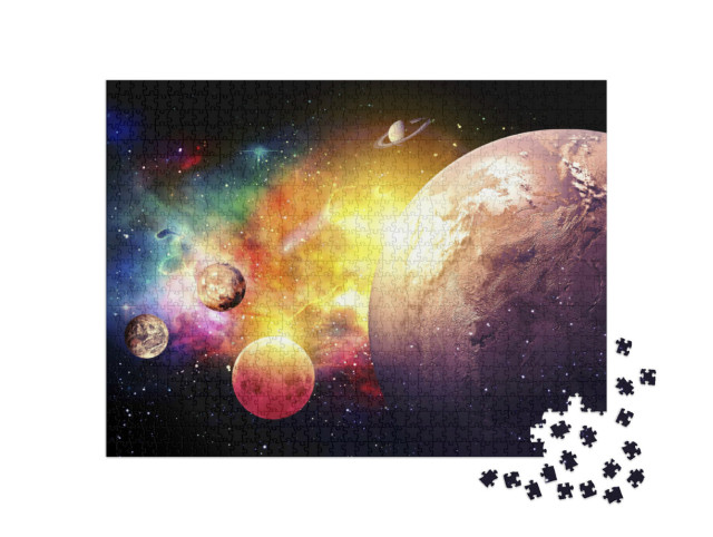 Puzzle 1000 pezzi „Pianeti della galassia“
