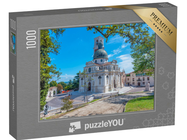 Puzzle 1000 pezzi „Veduta del Santuario della Madonna di Monte Berico a Vicenza.“